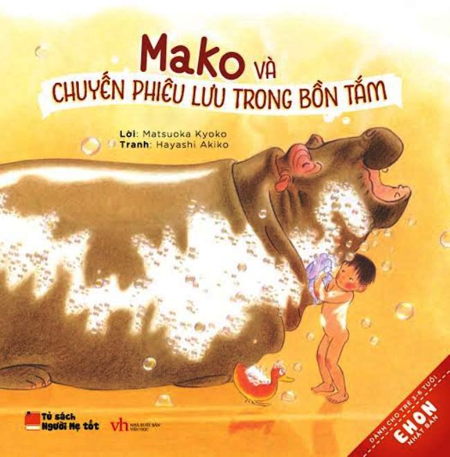 Bìa sách Ehon Nhật Bản - Mako Và Chuyến Phiêu Lưu Trong Bồn Tắm