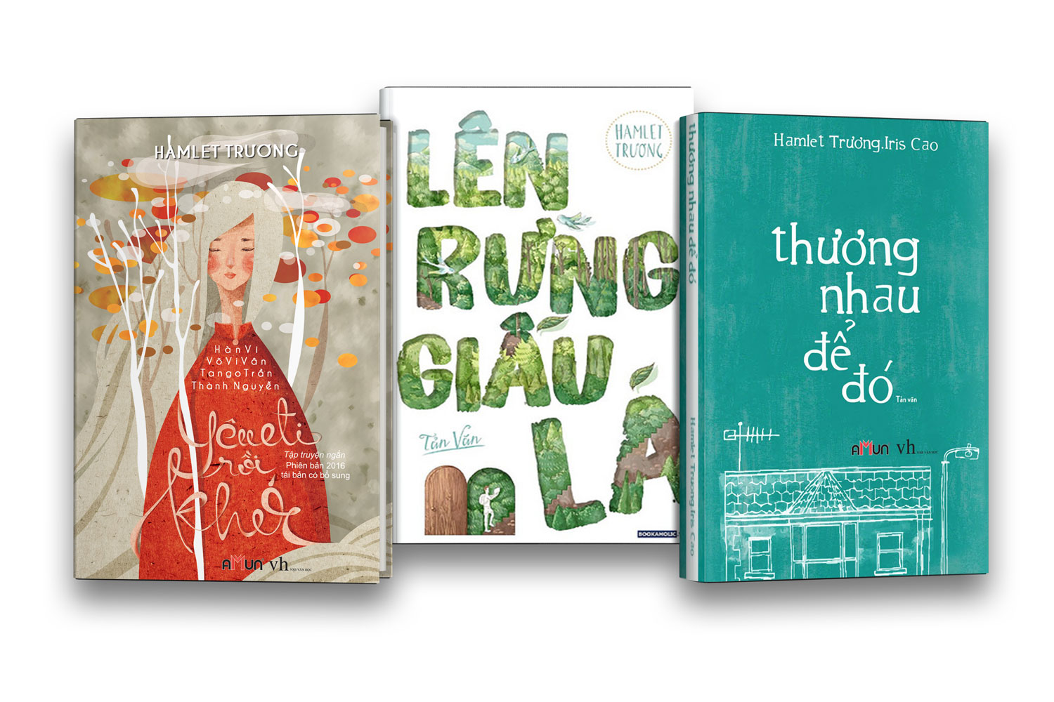 Bìa sách Combo Thương Nhau Để Đó - Lên Rừng Giấu Lá - Yêu Đi Rồi Khóc (Tặng Kèm Bì Thư Các Bài Thơ Viết Tay Của Tác Giả)