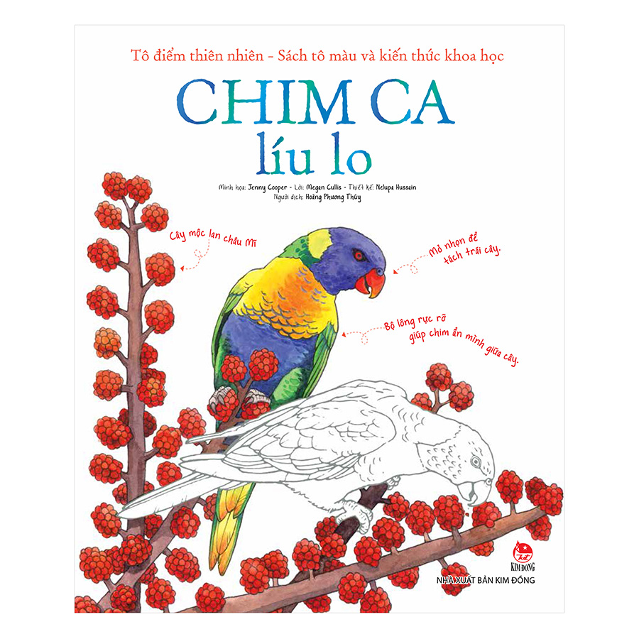 Bìa sách Tô Điểm Thiên Nhiên - Sách Tô Màu Và Kiến Thức Khoa Học - Chim Ca Líu Lo
