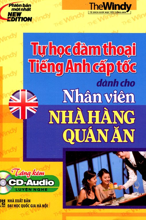 Bìa sách Tự Học Đàm Thoại Tiếng Anh Cấp Tốc Dành Cho Nhân Viên Nhà Hàng Quán Ăn (Kèm CD)