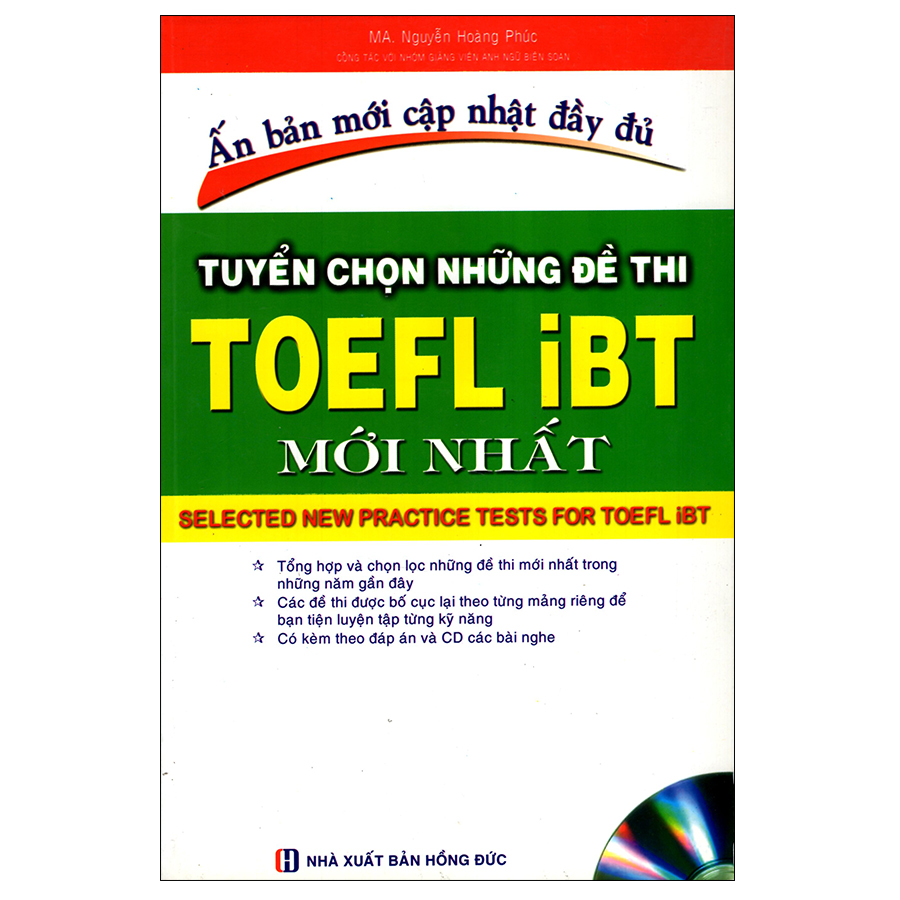 Bìa sách Tuyển Chọn Những Đề Thi TOEFL iBT Mới Nhất