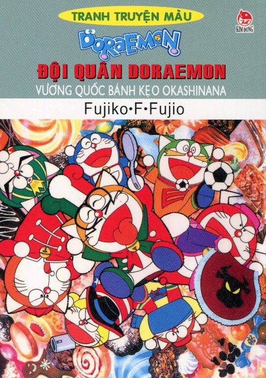 Bìa sách Đội quân Doraemon - Vương Quốc Bánh Kẹo Okashinana