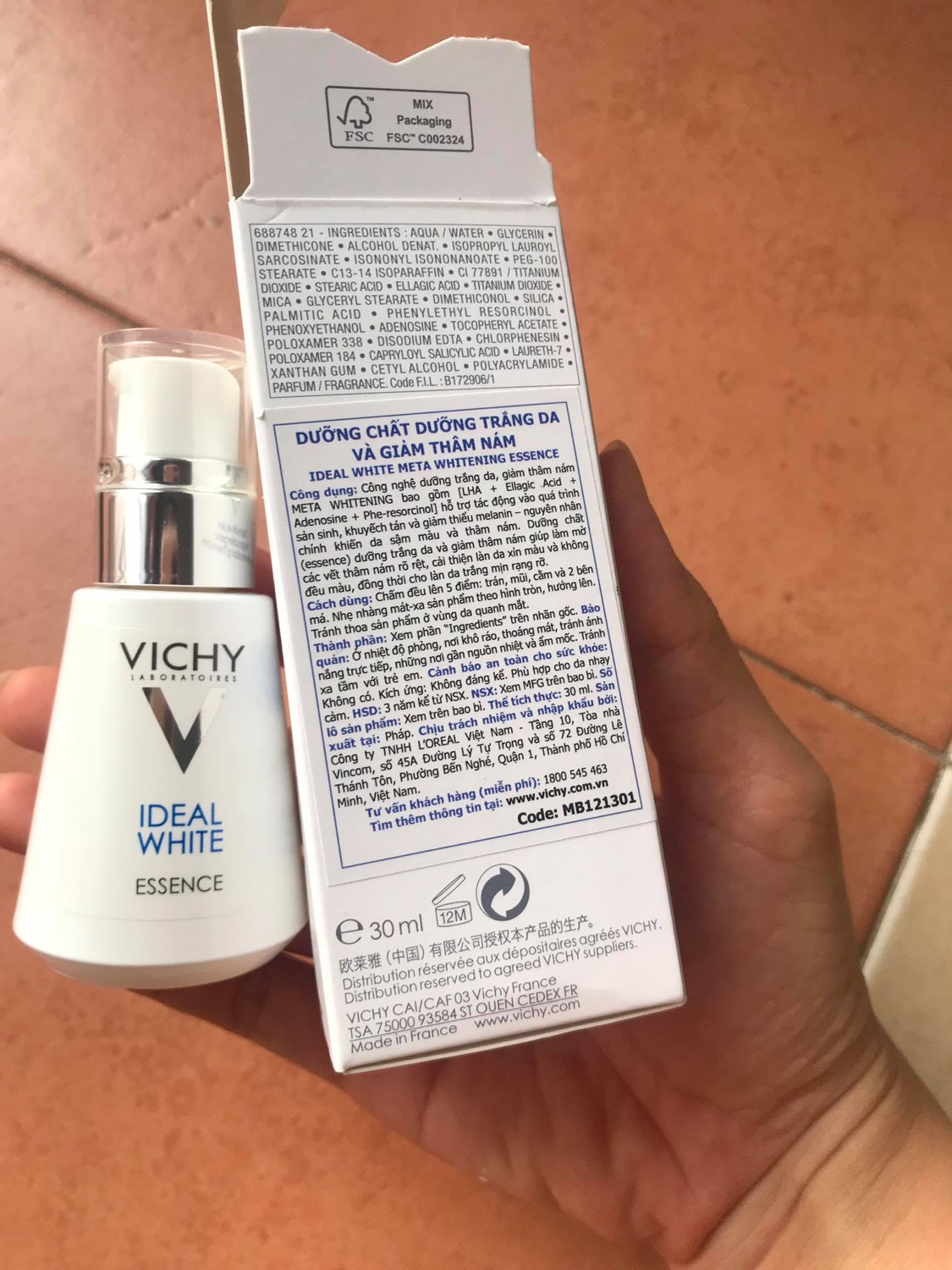 Tinh Chất Dưỡng Trắng Sau 7 Tac Dụng Vichy Ideal White Meta Whitening Essence 30ml Tiki