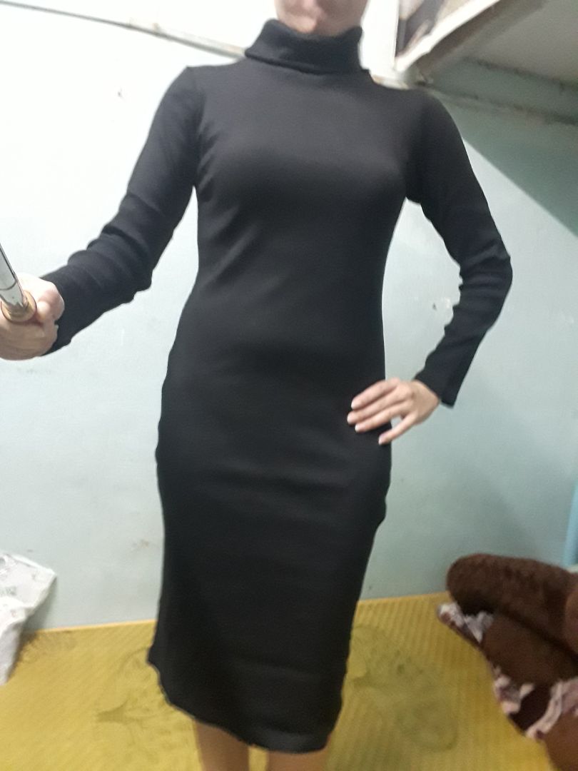 Váy len tăm body dáng dài , váy len body cao cổ | Shopee Việt Nam