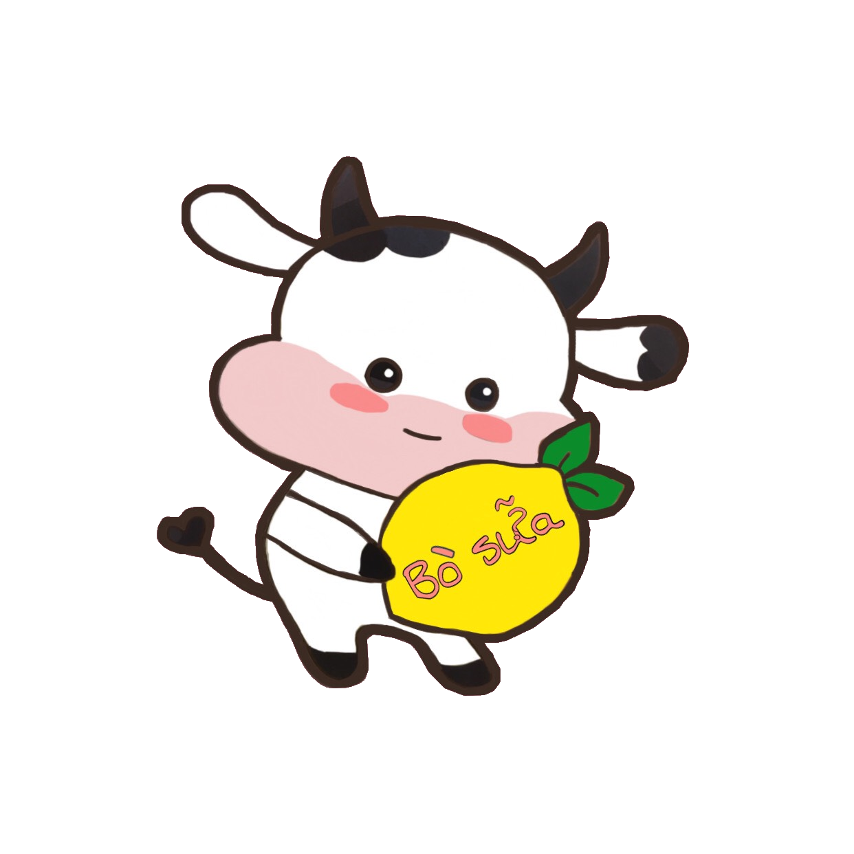 Sticker Washi Bò Sữa