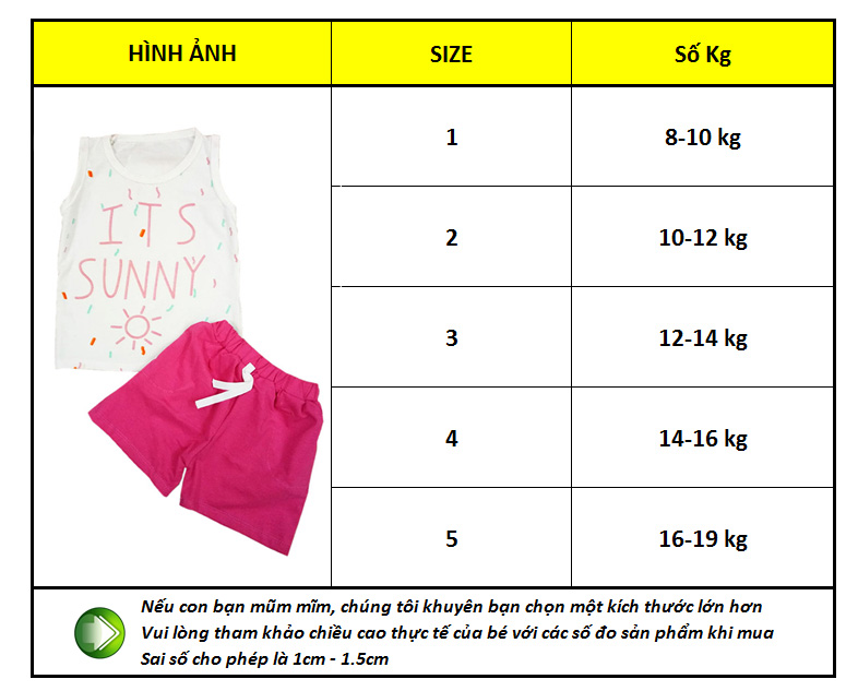 Combo 2 bộ ba lỗ bé gái từ 8-19kg