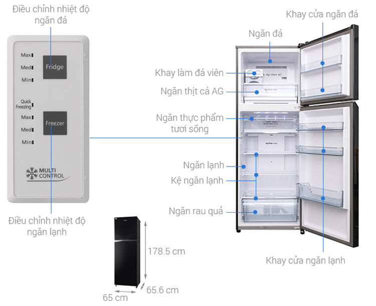 Tủ Lạnh Inverter Panasonic NR-BL359PKVN (326L)