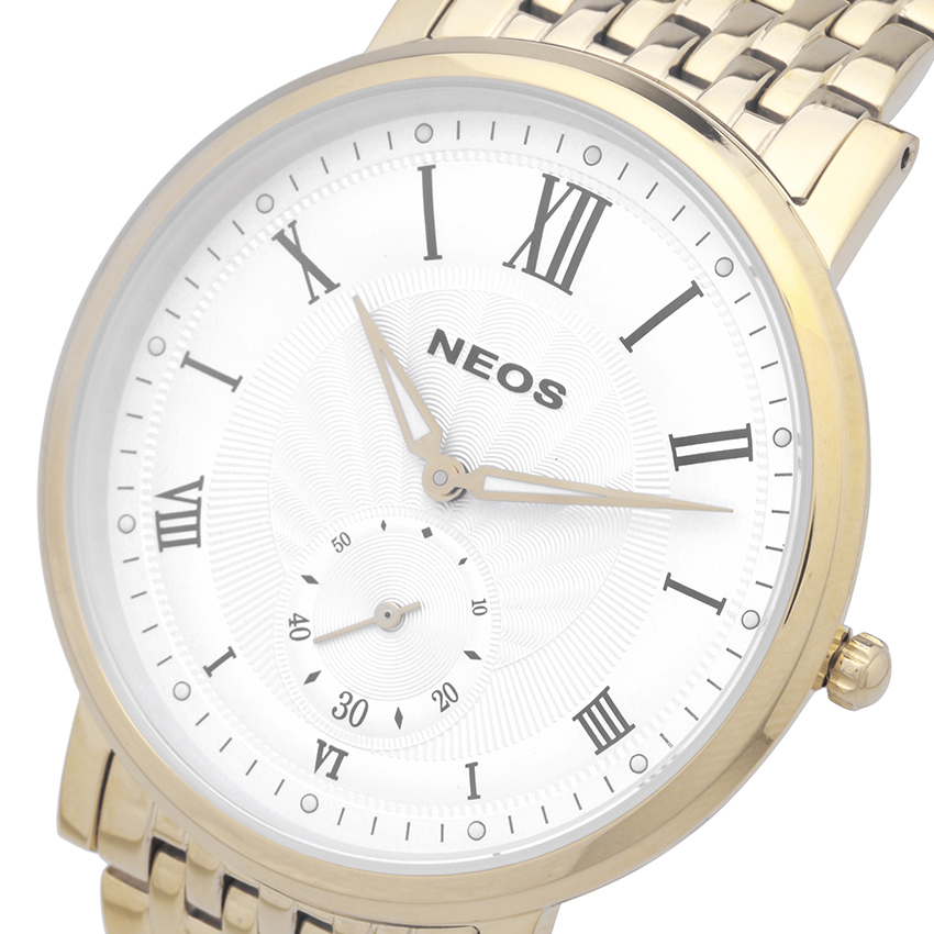 Đồng hồ NEOS N-40675M nam dây thép vang