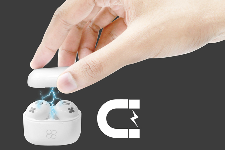 Tai Nghe Bluetooth Earbuds Promate Primebud Siêu Nhỏ V4.2 CVC 6.0 TWS Kèm Ốp Sạc Nhỏ - Hàng Chính Hãng