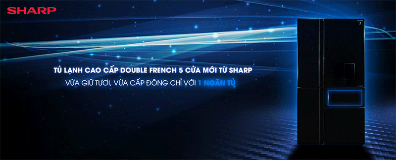 Tủ Lạnh Inverter Sharp SJ-F5X75VGW-BK (650L) - Đen