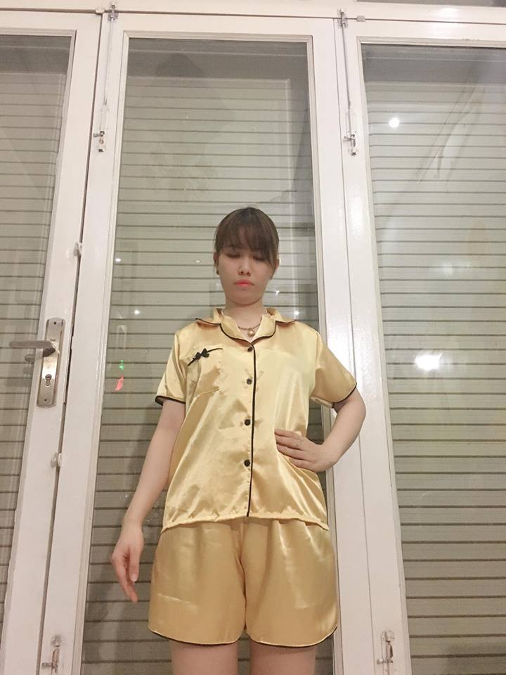Đồ Mặc Nhà (Ngủ) Vải Satin Lụa Siêu Mát Pijama Thái TALAN PHILUA01 - Vàng