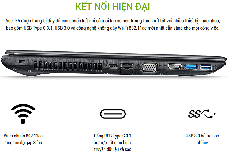 Laptop ACER AS E5-576-56GY NX.GRNSV.003 Core i5-8250U/DOS