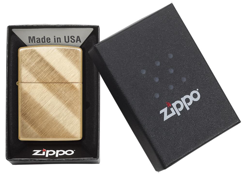 Zippo-Diagonal-Weave Brass-29675-4