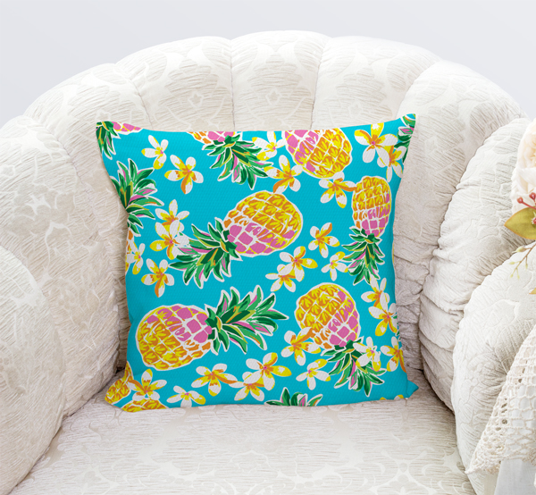 Gối Trang Trí Sofa LOVIN Họa tiết Dứa Gv1097 Vải Canvas