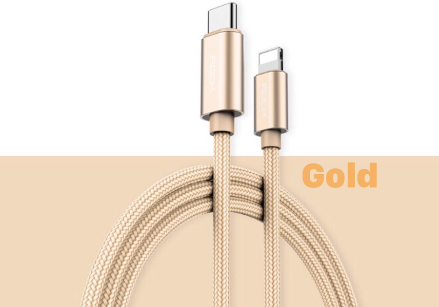Cáp Sạc Và Chuyển Dữ Liệu Type C To Lightning C6 1 Mét RCB0565 - Gold