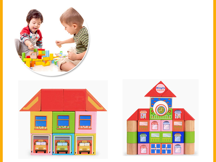 Bộ khối xếp hình gỗ Ming Ta