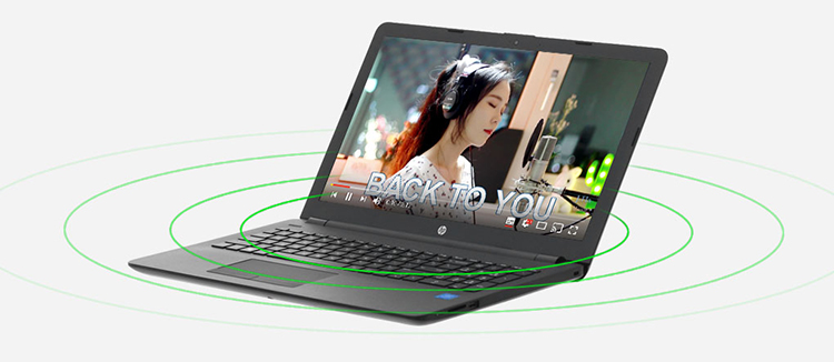 Laptop HP 15-bs553TU 2GE36PA Pentium Processor N3710/Dos (15.6 inch) - Đen - Hàng Chính Hãng