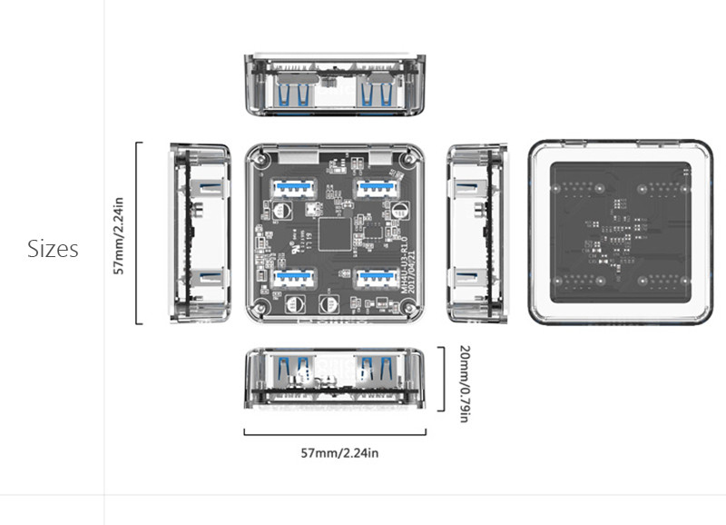 Thiết Bị 4 Cổng USB 3.0 ORICO