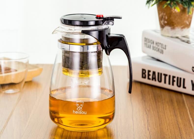 heisou 1L large capacity elegant cup home office removable washable liner men and women heat-resistant glass cup teapot exquisite cup KC200