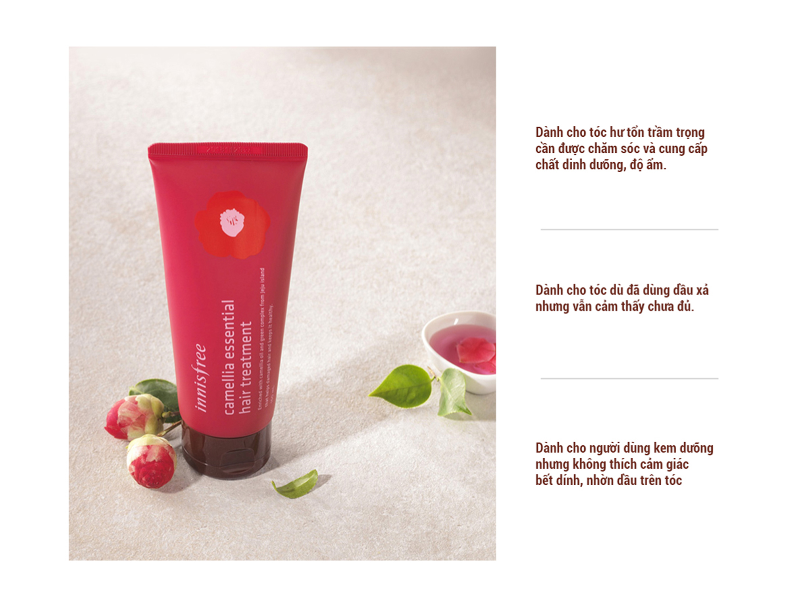 Dầu Ủ Dưỡng Tóc Chiết Xuất Từ Dầu Hoa Trà Innisfree Camellia Essential Hair Treatment (150ml)