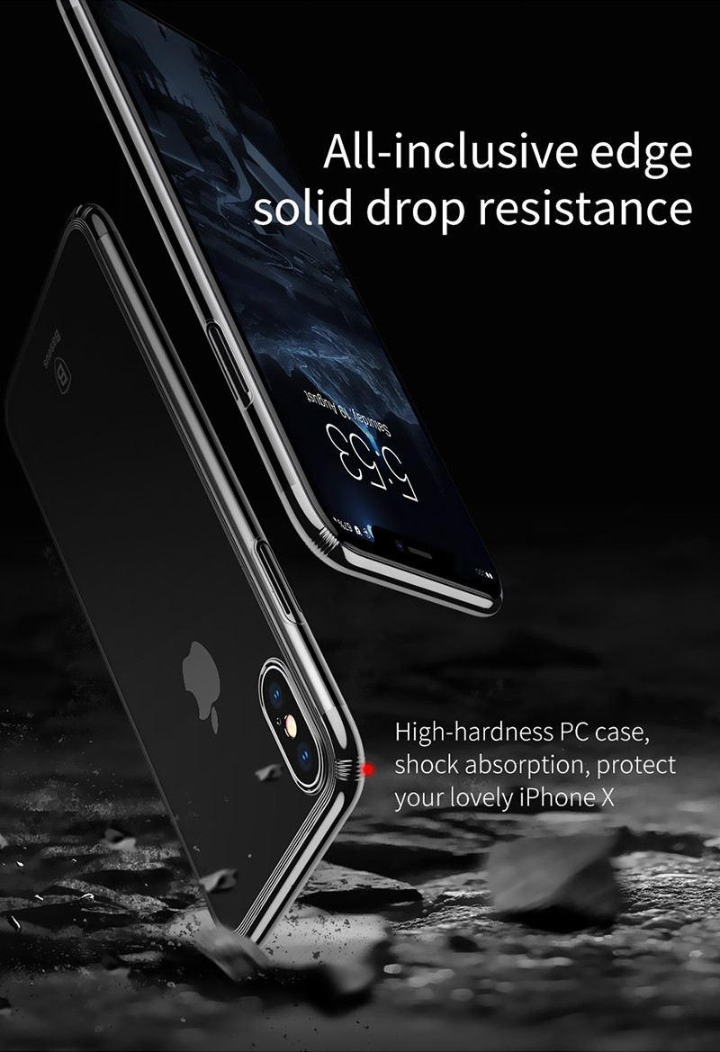 Ốp lưng iPhone X, iPhone 10 mạ Crom siêu chống sốc chính hãng Baseus