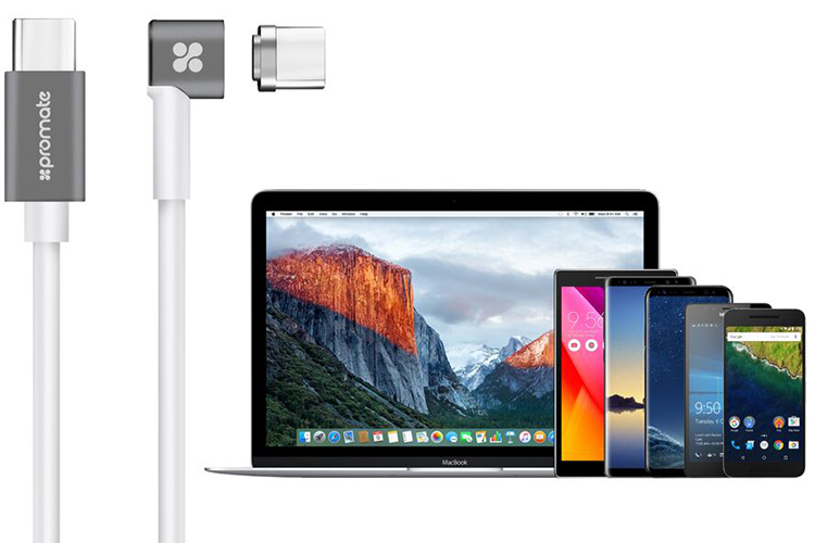 Dây Cáp Sạc Nam Châm USB Type-C Ra USB Type-C Promate MagLink-C 2m - Hàng Chính Hãng