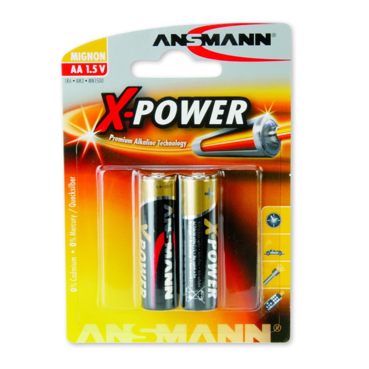Hộp 20 vỉ Pin AA X-Power ANSMANN ALKALINE