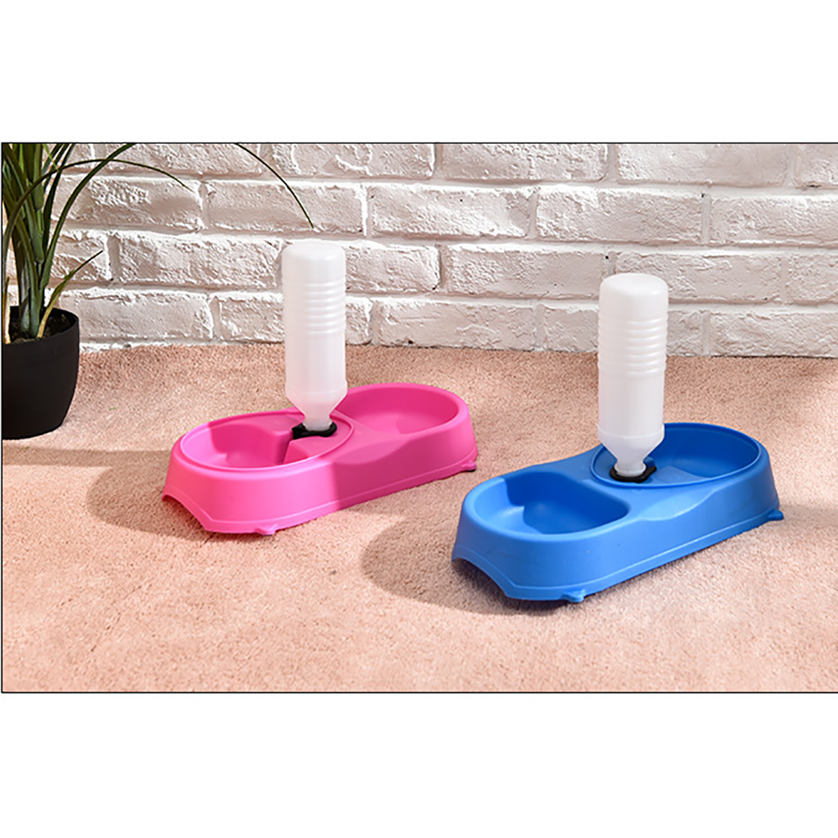 Bát ăn và bình nước cho chó mèo (màu ngẫu nhiên)