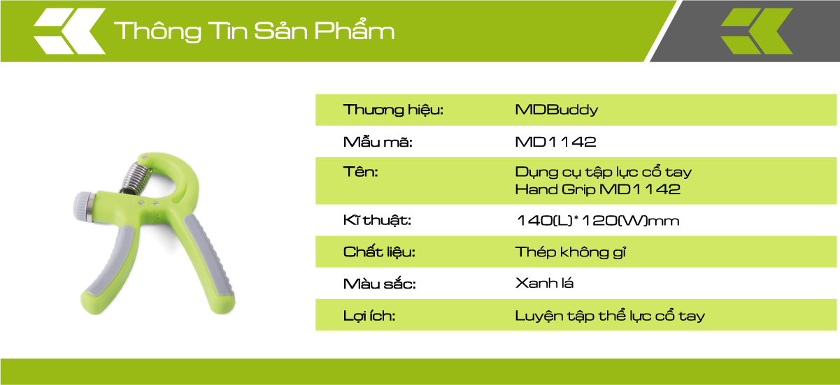 Dụng cụ tập lực cổ tay Hand Grip MD1142