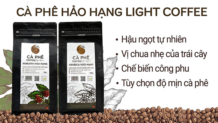 Cà Phê Bột Nguyên Chất 100% Arabica Hảo Hạng Light Coffee AHHB-250 (250g)