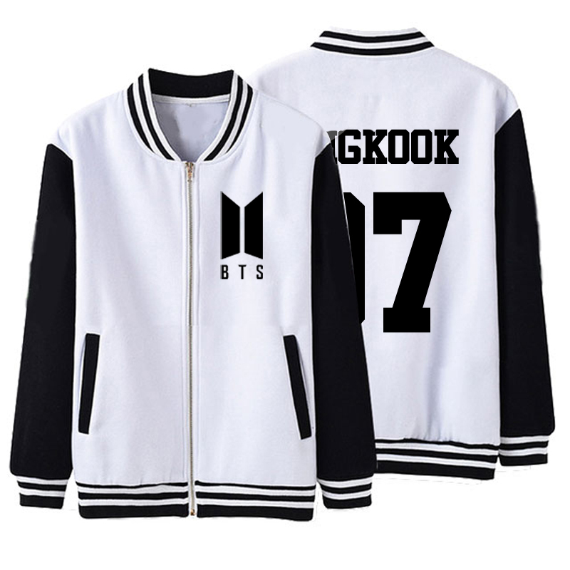Áo Khoác Bomber Jungkook 97 BTS Áo Khoác Bóng Chày BTS Kéo Khóa