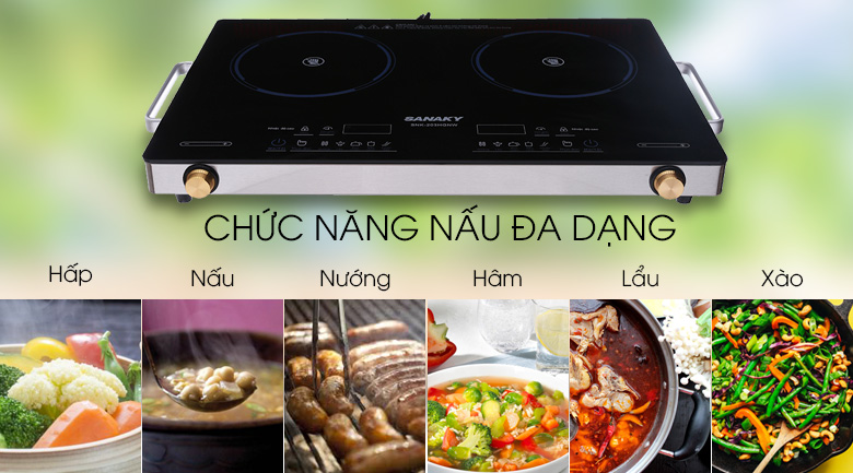 Bếp Hồng Ngoại Đôi Sanaky SNK203HGNW