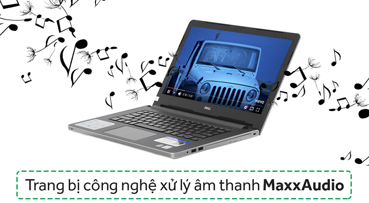 Laptop Dell Inspiron N5468 K5CDP11 Core i5-7200U/Win10 (14.1 inch) - Silver - Hàng Chính Hãng