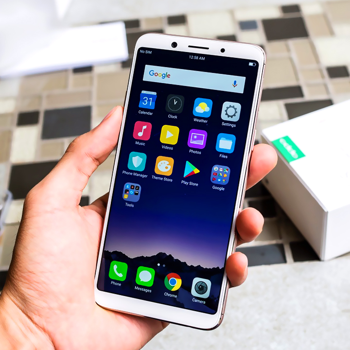 Kính Cường Lực  5D Full Màn Hình Cho Oppo F5 - Màu Trắng