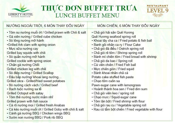 Buffet Trưa Với 70 Món Á, Âu, Việt Và Hải Sản Nướng - Nhà hàng - Liberty Hotel Saigon Parkview