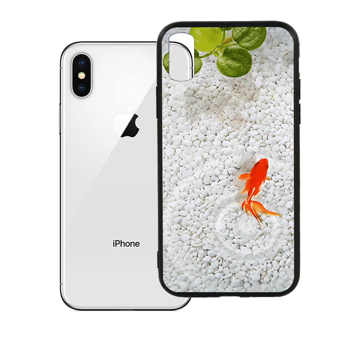 Ốp lưng viền TPU cao cấp cho Iphone X - Cá Koi 01