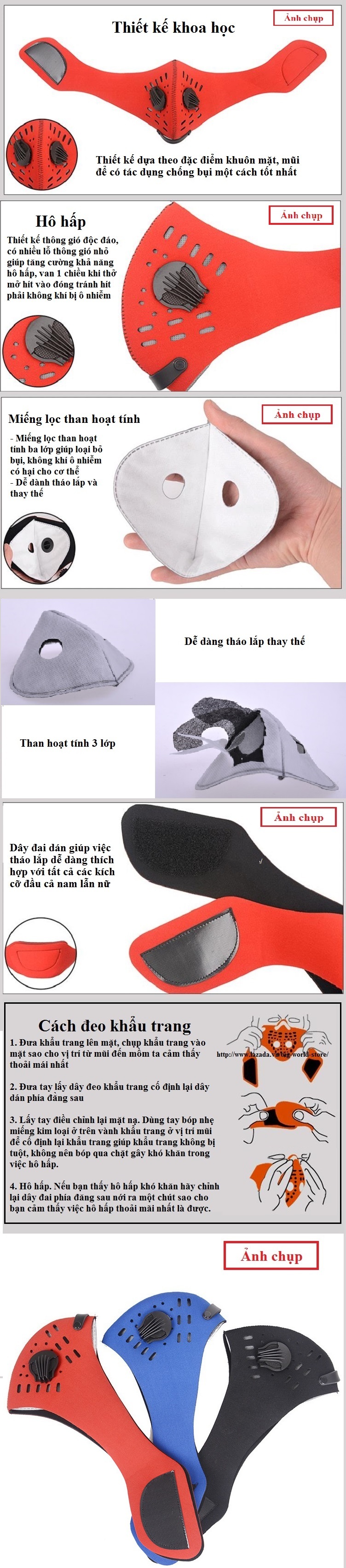 Khẩu trang đi phượt chống gió chống bụi cao cấp