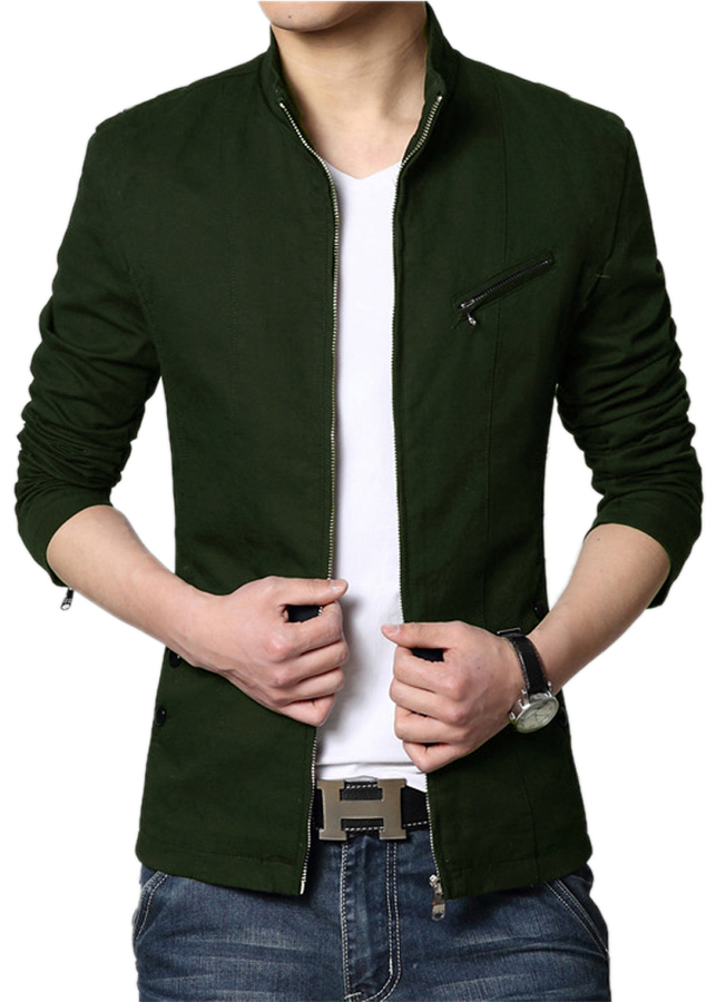 Áo Khoác Kaki Nam dây kéo phối Pigofashion PGAK69