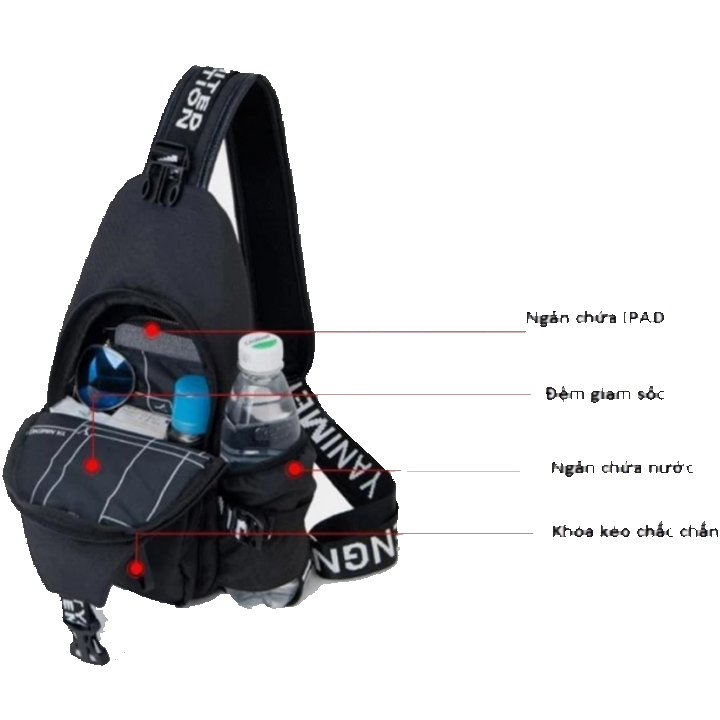 đeo chéo in hình nổi bật YM