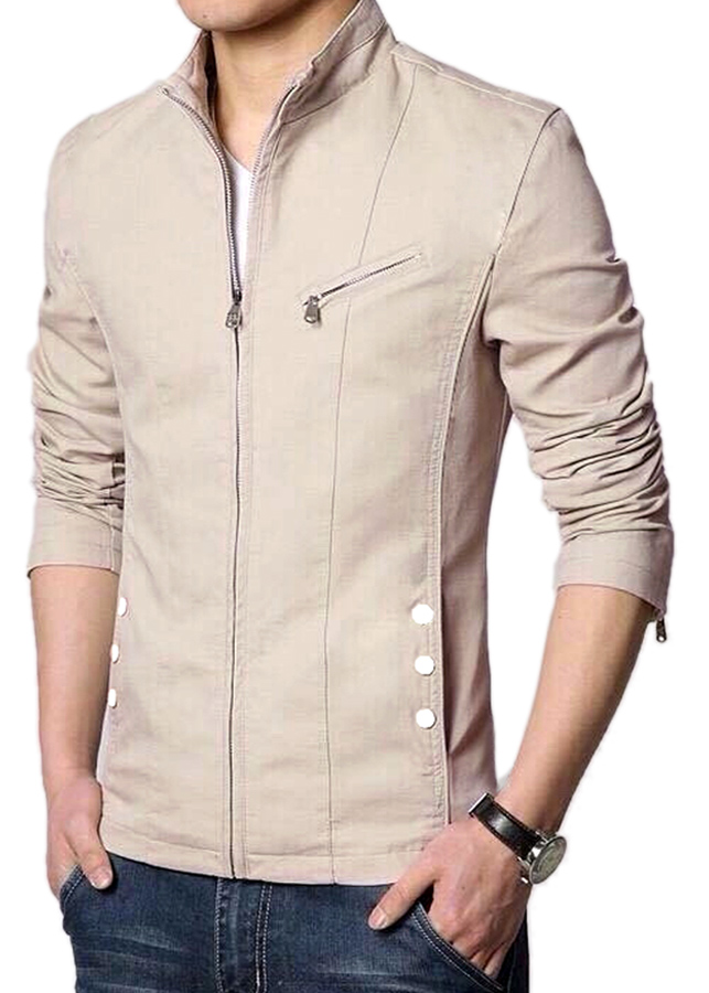 Áo Khoác Kaki Nam dây kéo phối Pigofashion PGAK69