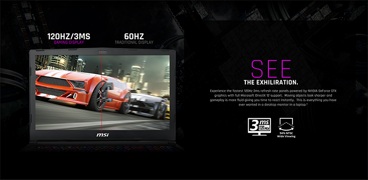 Laptop Gaming MSI Raider RGB Edition GE63 8RE-266VN Core i7-8750H/Win10 (15.6 inch) - Black - Hàng Chính Hãng