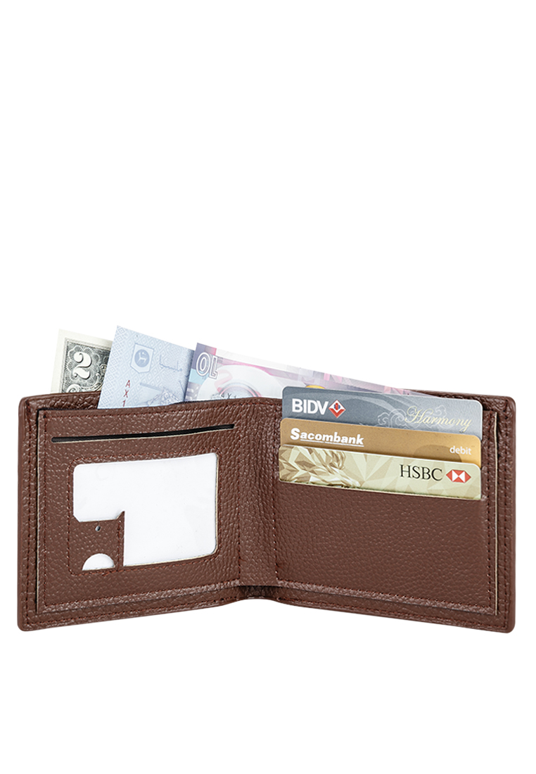 Ví Nam Da PU Ronal Cao Cấp (12 x 10 cm) - Da Bò