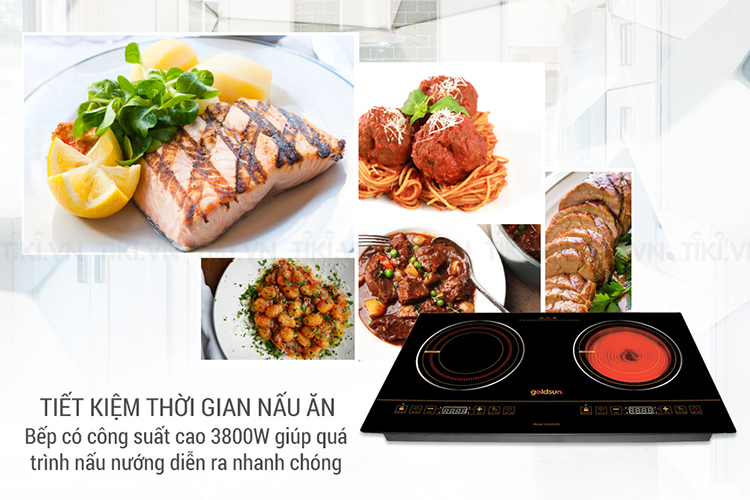 Bếp Điện Từ - Hồng Ngoại Goldsun CH-GYL05 (3800W) - Đen