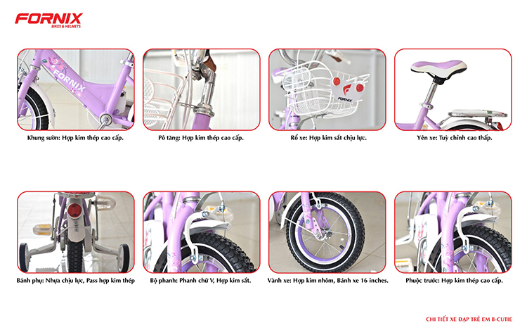 Xe Đạp Trẻ Em B-cutie Vòng Bánh 12''