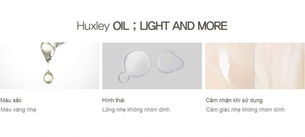 Tinh chất dưỡng ẩm da chuyên sâu Huxley Oil; Light and More 5ml (Travel size)