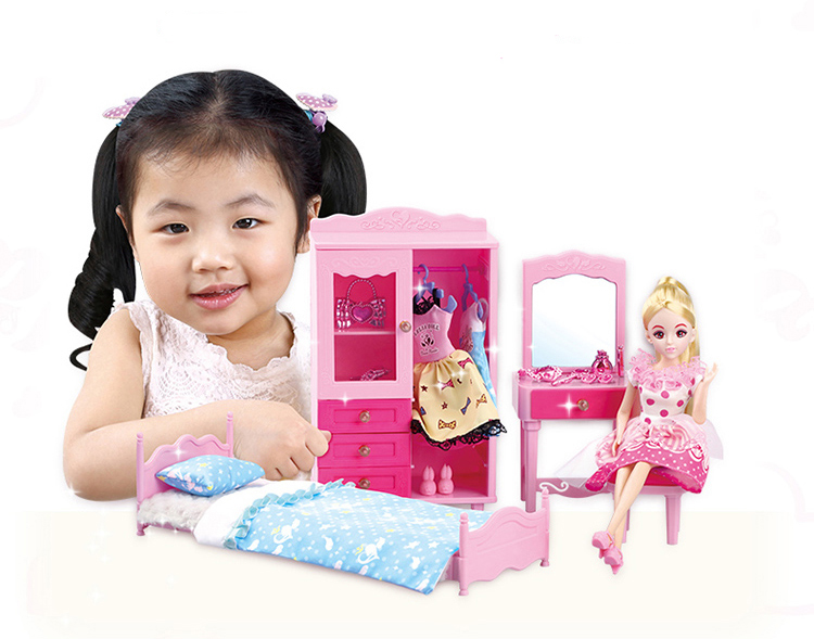 Búp bê bé gái Les Jill Barbie doll và bộ phòng ngủ