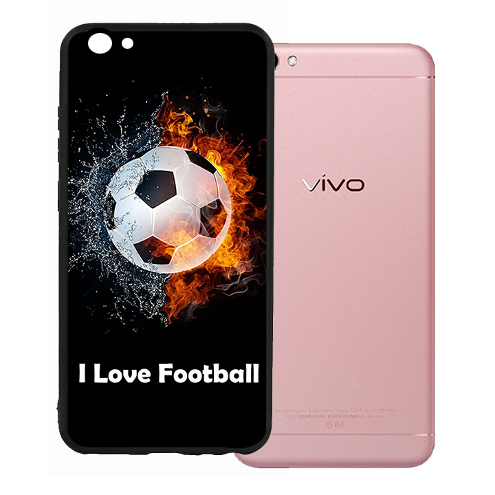 Ốp lưng viền TPU cao cấp cho Vivo V5 - I Love Football