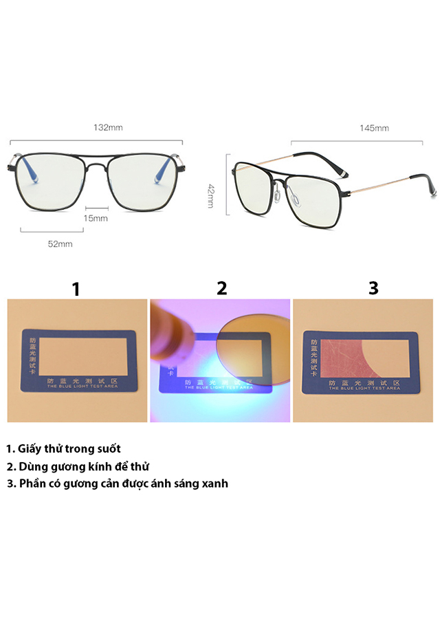 Kính Mát Chóng Ánh Sáng Xanh Unisex Minh Tâm MT309