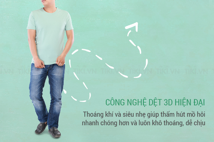 Áo Thun Nam Thoát Nhiệt Nhật Bản Gold Rhino - Xanh Bạc Hà