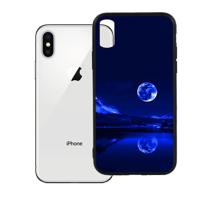 Ốp lưng viền TPU cao cấp cho Iphone X - Moon 02
